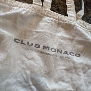 Club Monaco White cotton Tote Bag